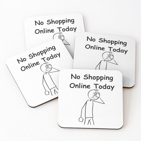 Item preview, No Shopping Online Today – Funny Minimalist and Digital Detox Quote designed and sold by adjamine.