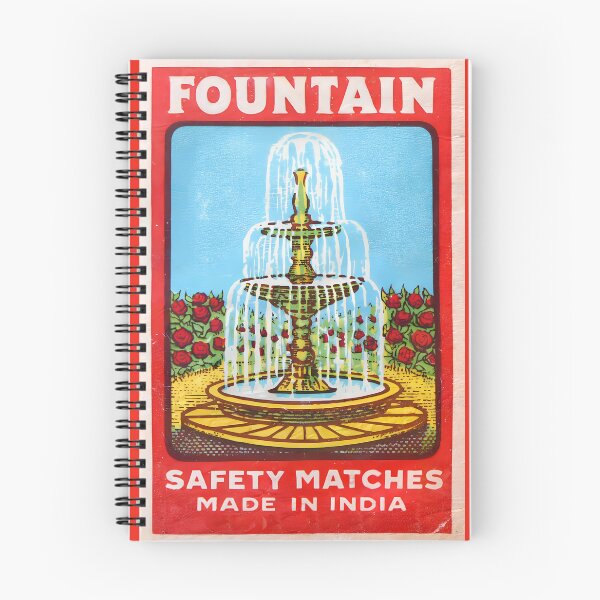 Item preview, Vintage Indian Matchbox Label Design, “FOUNTAIN” Safety Matches designed and sold by Glitterblix.
