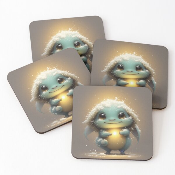 Item preview, Little Guardian of Winter Light – Cozy Fantasy Creature Art by NegarTv Designs designed and sold by NegarTv Designs.