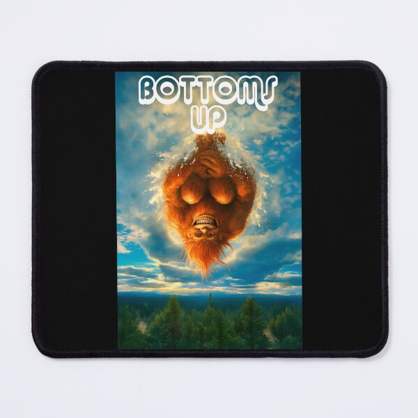 Item preview, Bottoms Up Sasquatch – Funny Bigfoot Humor, Surreal Psychedelic Fantasy Cryptid Art designed and sold by WilderRoads.