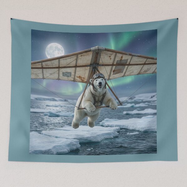 Item preview, Polar Bear Hang Glides to New Iceberg designed and sold by Tridentulus.