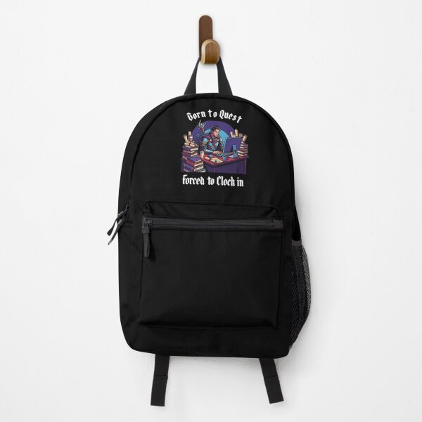 Item preview, Born to Quest Forced to Clock in – Warrior Wizard Office Humor designed and sold by OskarCreates.