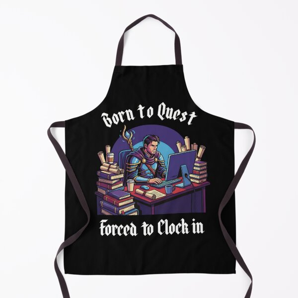 Item preview, Born to Quest Forced to Clock in – Warrior Wizard Office Humor designed and sold by OskarCreates.