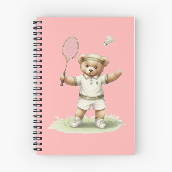 Item preview, Osito de peluche vintage deportivo - Bádminton designed and sold by MrGoosesStuff.