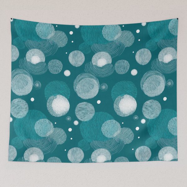 Item preview, Transformative Teal: Minimalist Line Art Spheres designed and sold by Ewa Miller.