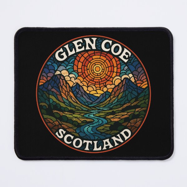 Item preview, Glen Coe Scotland United Kingdom Stained Glass Art designed and sold by TomFrontierArt.