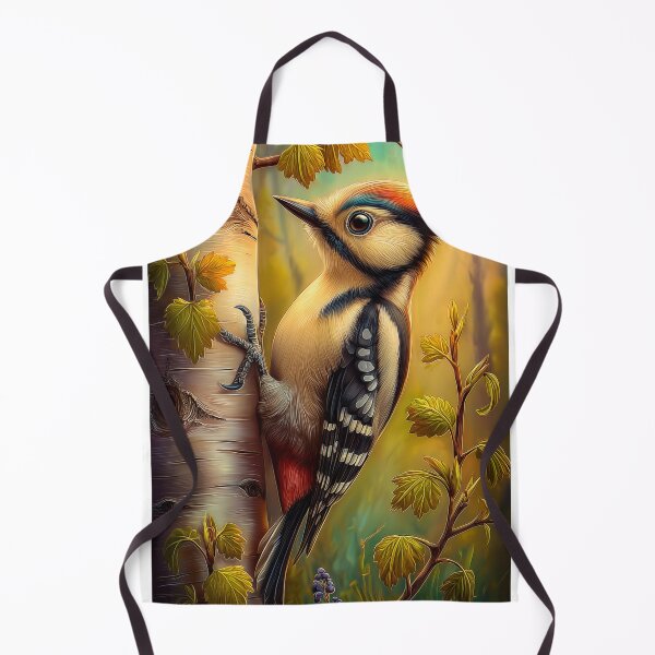 Item preview, Woodpecker on Birch Tree designed and sold by PetsArt.