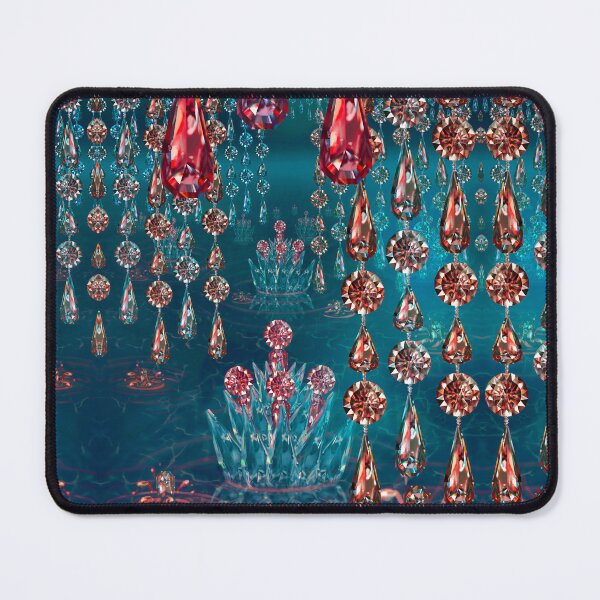 Item preview, Sea of Jewels - Rose Cyan Gems Surreal Ocean designed and sold by Lycanth.