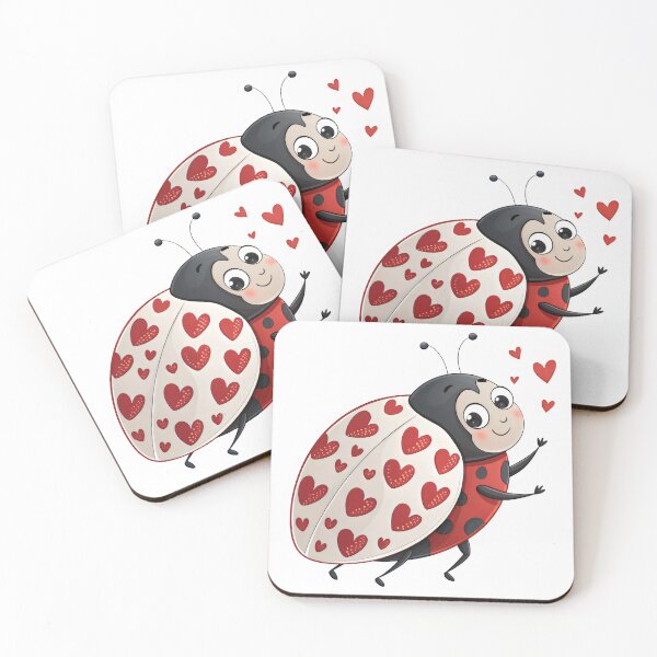 Item preview, love bug red hearts designed and sold by GogoGrove.