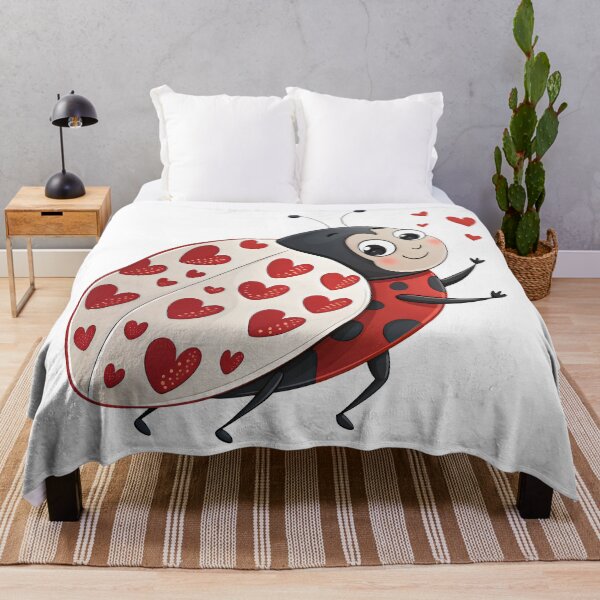 Item preview, love bug red hearts designed and sold by GogoGrove.