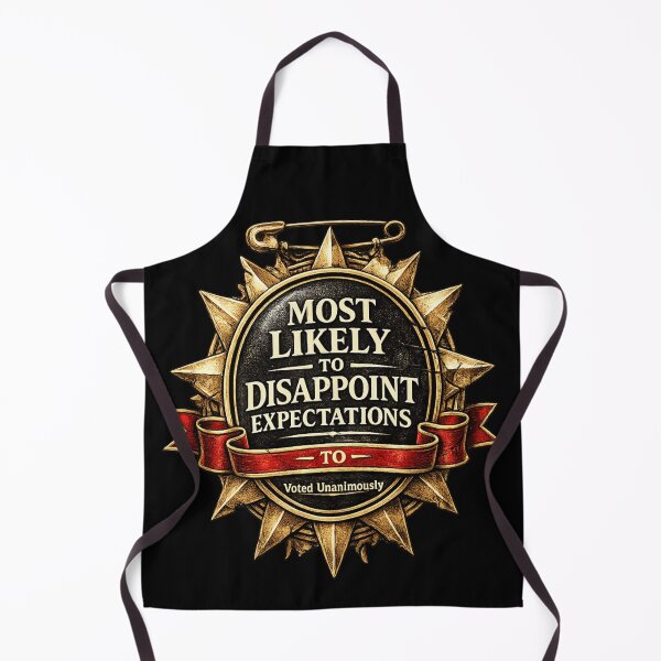 Item preview, Most Likely to Disappoint Expectations – Sarcastic Award Badge Shirt designed and sold by POD DYNASTY | Original Print On Demand T-Shirt Graphics.