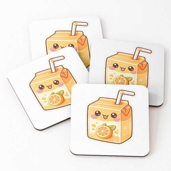 Item preview, Cute Kawaii Juice Box Orange Drink Refreshing Sticker designed and sold by DesignEG.
