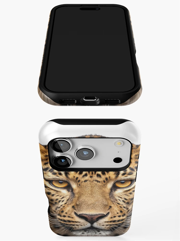 Thumbnail 3 of 4, iPhone Case, Intense Leopard Staring at Camera designed and sold by RamboDesign.