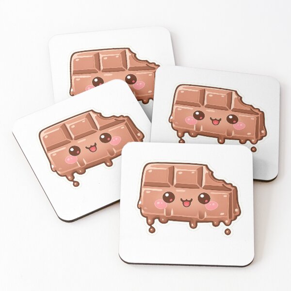 Item preview, Kawaii Chocolate Bar Melting Sweet Cute Sticker designed and sold by DesignEG.