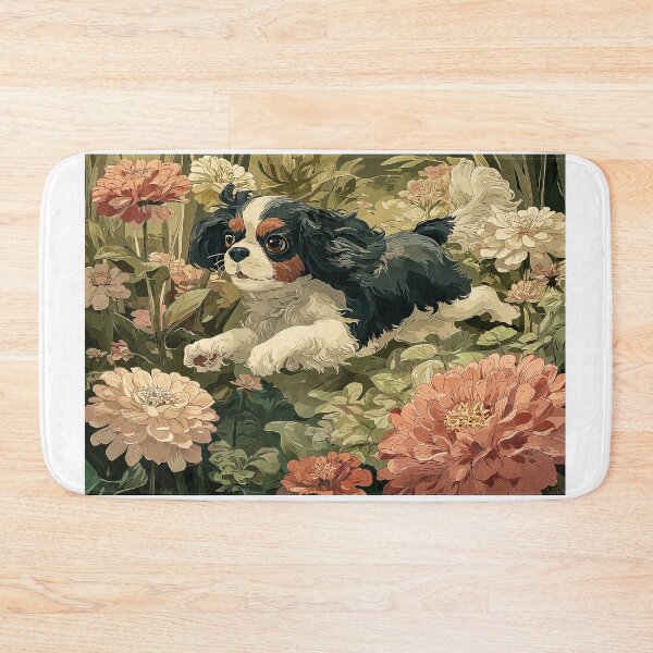 Item preview, Cavalier King Charles Spaniel in Flowers designed and sold by PetsArt.