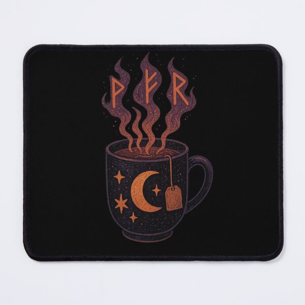 Item preview, Moon Tea with Runes — Cozy Lunar Witch Brew Design designed and sold by Miagolio.