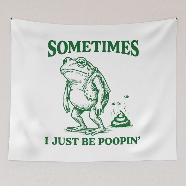 Item preview, Sometimes I Just Be Poopin Frog Meme Humor designed and sold by gunaone-design.