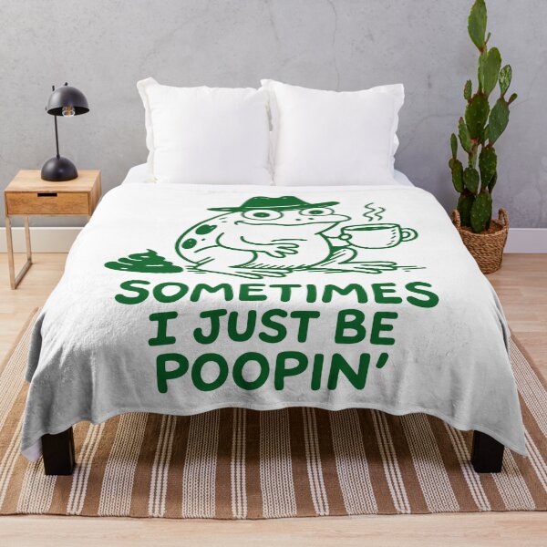 Item preview, Sometimes I Just Be Poopin Frog - Funny Pooping Frog Meme Humor designed and sold by gunaone-design.