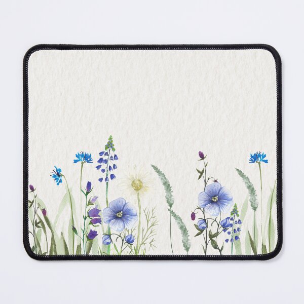 Item preview, floral spring pattern with forest flowers, cornflowers, chamomile, flax designed and sold by Hornast.