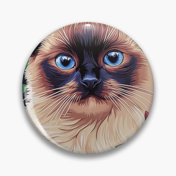 Item preview, Siamese Cat Surrounded by Flowers designed and sold by PetsArt.
