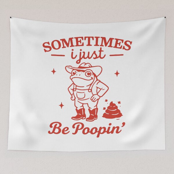 Item preview, Sometimes I Just Be Poopin' Frog Meme designed and sold by gunaone-design.