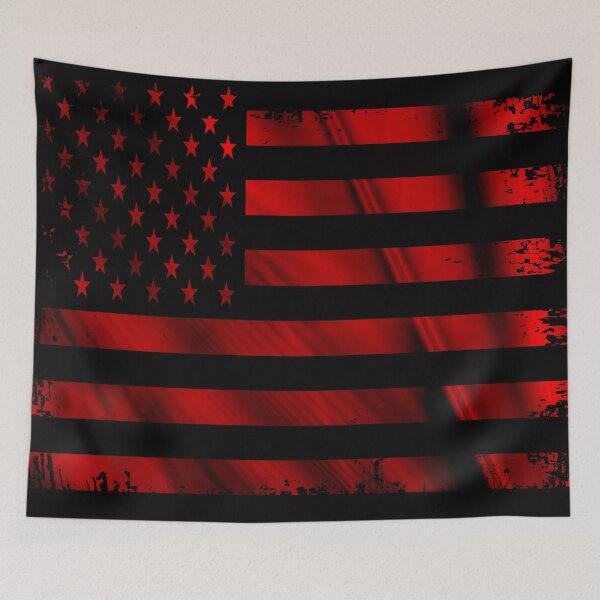 Item preview, Red Grunge American Flag designed and sold by artistwill.