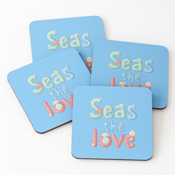 Item preview, Seas the Love – Coastal Typography Valentine Design designed and sold by Sea Gem.