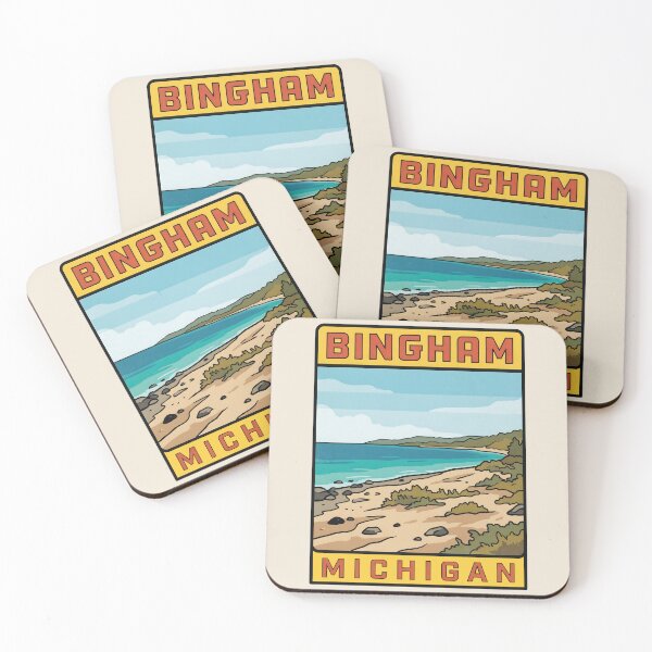 Item preview, Bingham Michigan - Vintage Lee Point Design designed and sold by TheOldMittenIllustrated.