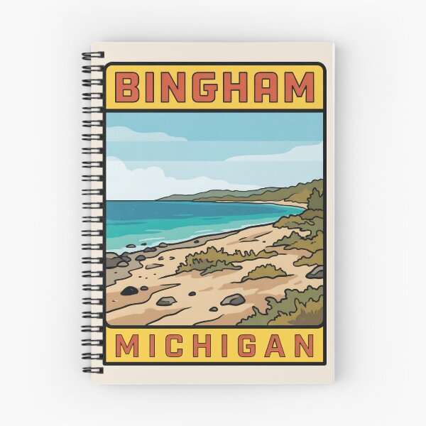 Item preview, Bingham Michigan - Vintage Lee Point Design designed and sold by TheOldMittenIllustrated.