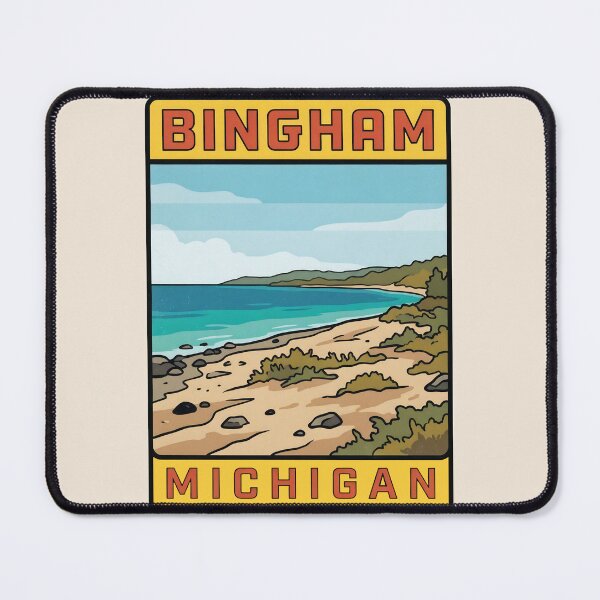 Item preview, Bingham Michigan - Vintage Lee Point Design designed and sold by TheOldMittenIllustrated.