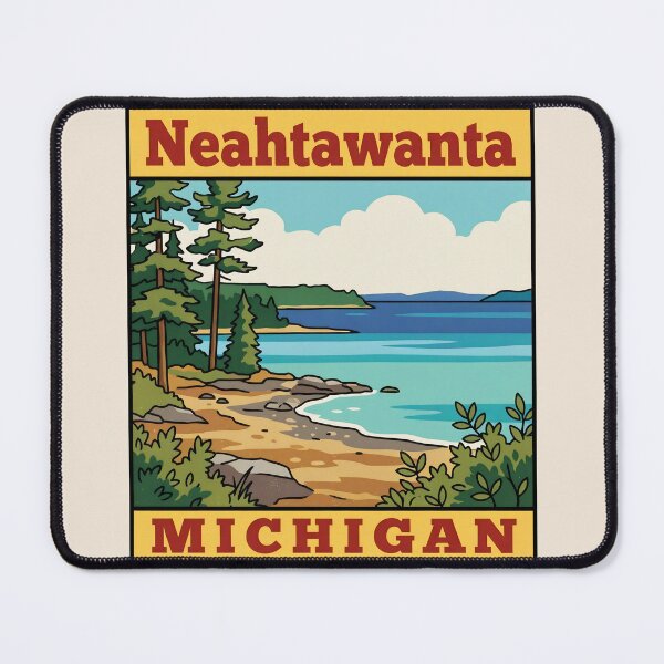 Item preview, Neahtawanta Michigan - Vintage Traverse Bay Design designed and sold by TheOldMittenIllustrated.