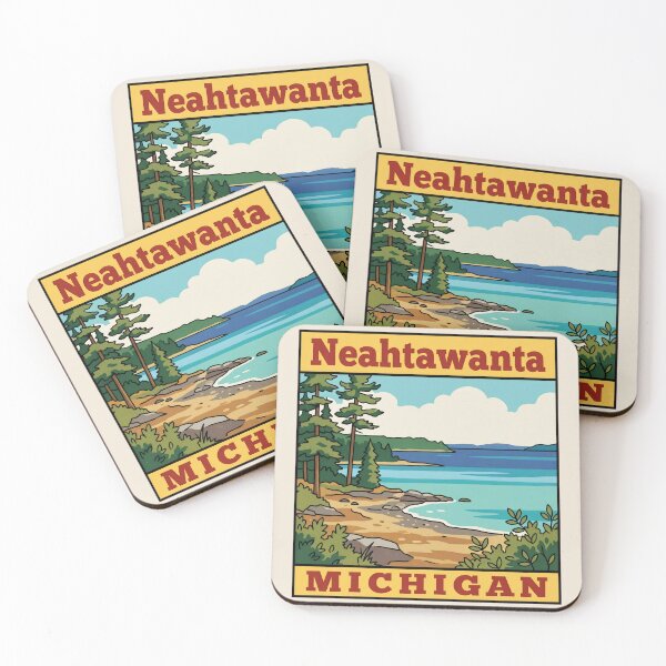 Item preview, Neahtawanta Michigan - Vintage Traverse Bay Design designed and sold by TheOldMittenIllustrated.