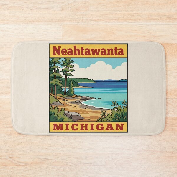 Item preview, Neahtawanta Michigan - Vintage Traverse Bay Design designed and sold by TheOldMittenIllustrated.