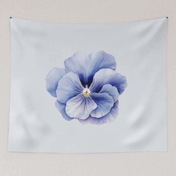 Item preview, Closeup of One Blue Pansy Flower designed and sold by Violet Peonies.