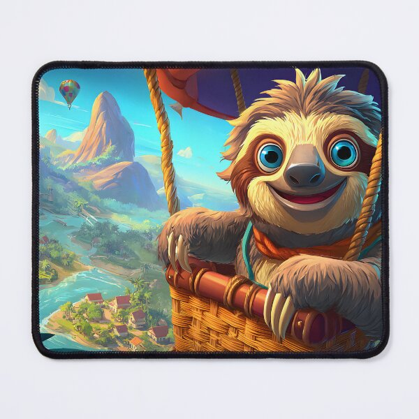 Item preview, Adventurous Sloth in a Colorful Balloon Ride designed and sold by Artessie.