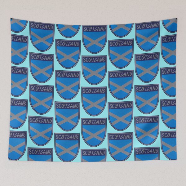 Item preview, Striking Scottish Emblem Sheild Design Unique Gift Present Light Blue Background designed and sold by Arniesart85.