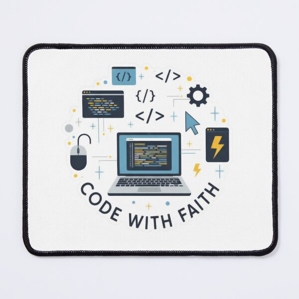 Item preview, Code With Faith – Christian Programmer Sticker Design designed and sold by Illustrated Faith.
