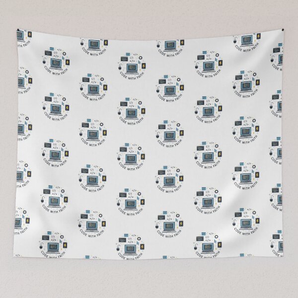 Item preview, Code With Faith – Christian Programmer Sticker Design designed and sold by Illustrated Faith.