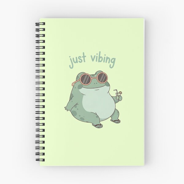 Item preview, Just Vibing Frog Cute Pastel Chill Aesthetic Meme Art designed and sold by Moon's Arts.