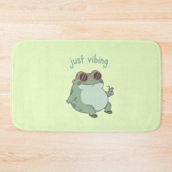 Item preview, Just Vibing Frog Cute Pastel Chill Aesthetic Meme Art designed and sold by Moon's Arts.