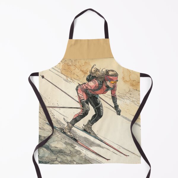 Item preview, Downhill Rush - Vintage Skier Illustration designed and sold by Banal25.