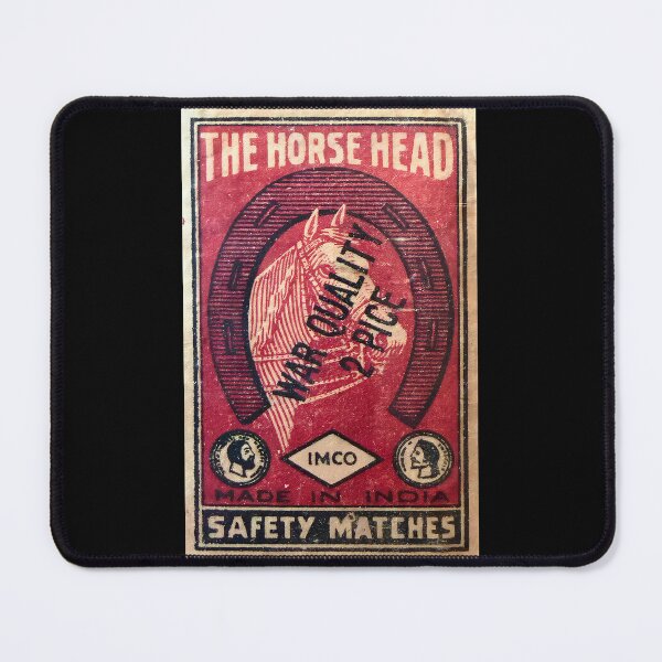 Item preview, Vintage Indian Matchbox Label Design – “The Horse Head” WAR QUALITY  designed and sold by Glitterblix.