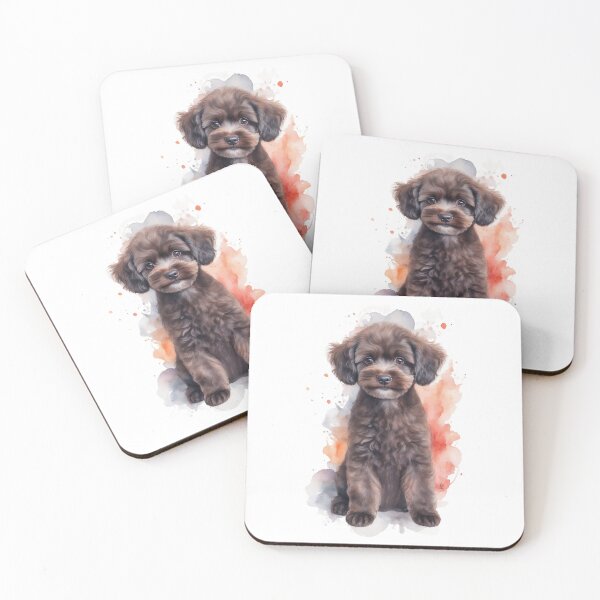 Item preview, Sweet Miniature Poodle Watercolor Portrait designed and sold by Studio Langevin.