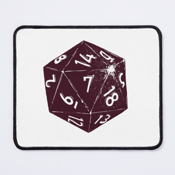 Item preview, D20 DND Dice on 7 (Red) designed and sold by artwithkristen.
