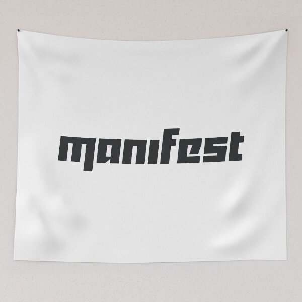 Item preview, Manifest, Futuristic Typography designed and sold by Memes N Lore .