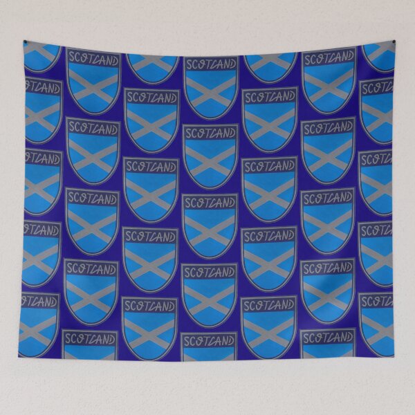 Item preview, Striking Scottish Emblem Sheild Design Unique Authentic Gift Dark Blue Background designed and sold by Arniesart85.