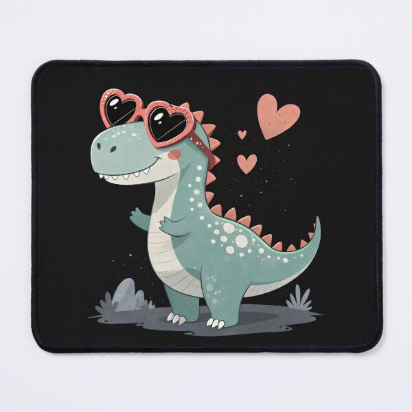 Item preview, dinosaur wearing heart-shaped sunglasses. designed and sold by GogoGrove.