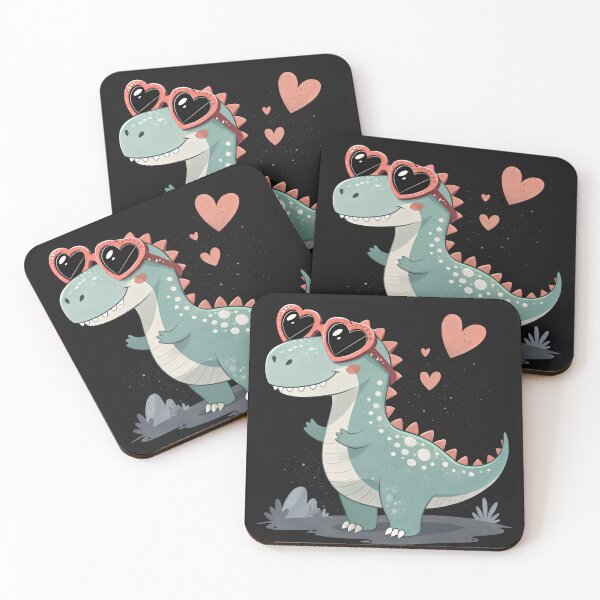 Item preview, dinosaur wearing heart-shaped sunglasses. designed and sold by GogoGrove.