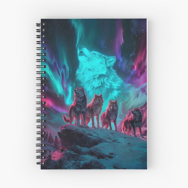 Item preview, A pack of wolves and aurora borealis designed and sold by PetsArt.