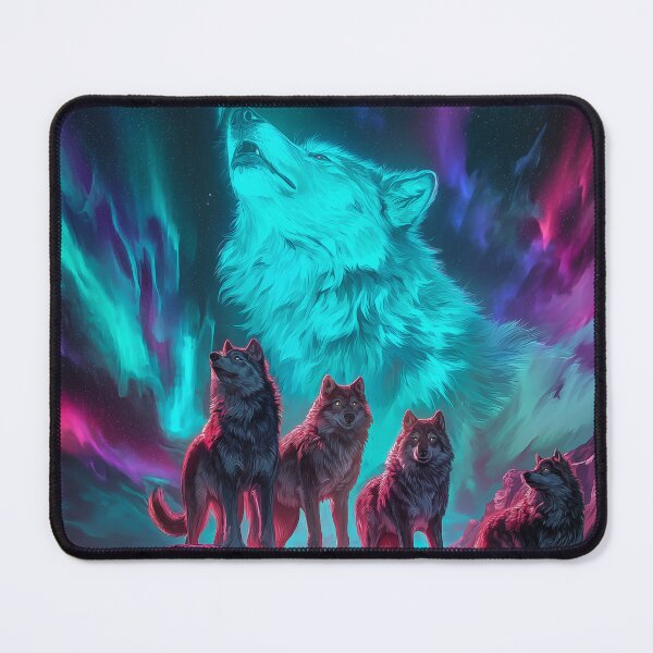 Item preview, A pack of wolves and aurora borealis designed and sold by PetsArt.